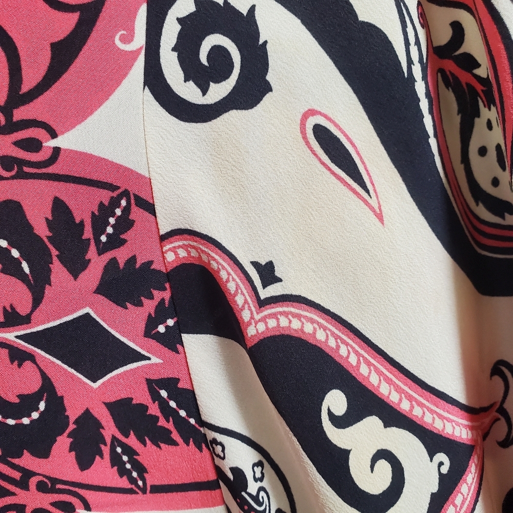 Etro Women's 100% Silk Paisley Floral Print Dress Size 40 - US 4-6 - Picture 7 of 11